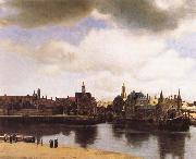 Jan Vermeer View over Delft France oil painting artist